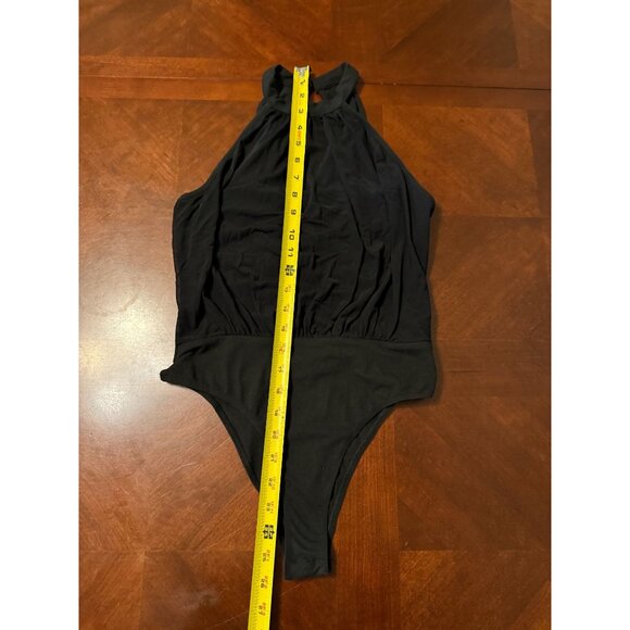 Black High-Neck Halter Bodysuit S - Picture 4 of 9